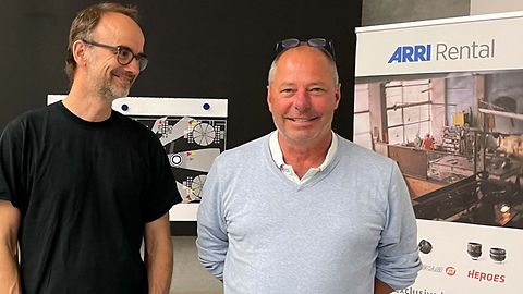 Christoph Hoffsten and Benjamin-Schubert at the ARRI Rental Berlin branch