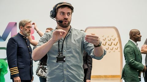 Eben Bolter BSC on the set of "Avenue 5"