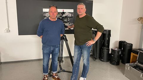 Wolfgang Reichel und Benjamin Schubert im ARRI Rental Testraum