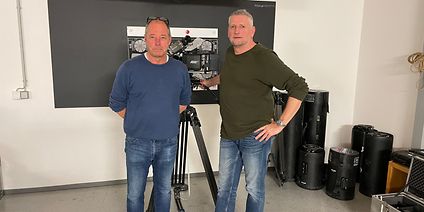 Wolfgang Reichel und Benjamin Schubert im ARRI Rental Testraum