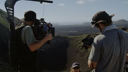 On location in Lanzarote, 1st AC Pablo Gotzes 