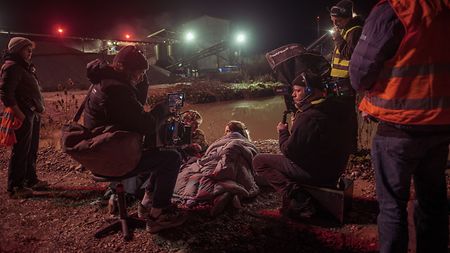 Cinematographer Tim Kuhn on set